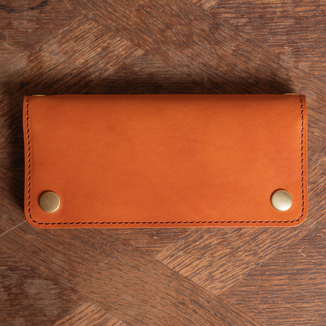Lot.9500 "Frontier" Steer Hide Leather Biker Wallet (Camel)