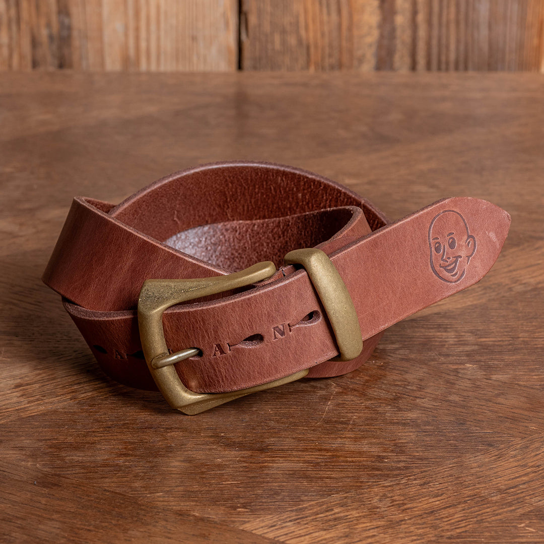 Lot.9905 "Canyon" 40mm Steer Hide Leather Belt (Choco)