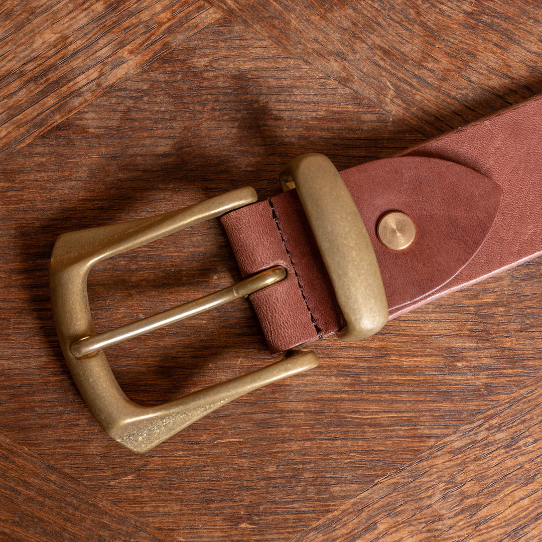 Lot.9905 "Canyon" 40mm Steer Hide Leather Belt (Choco)