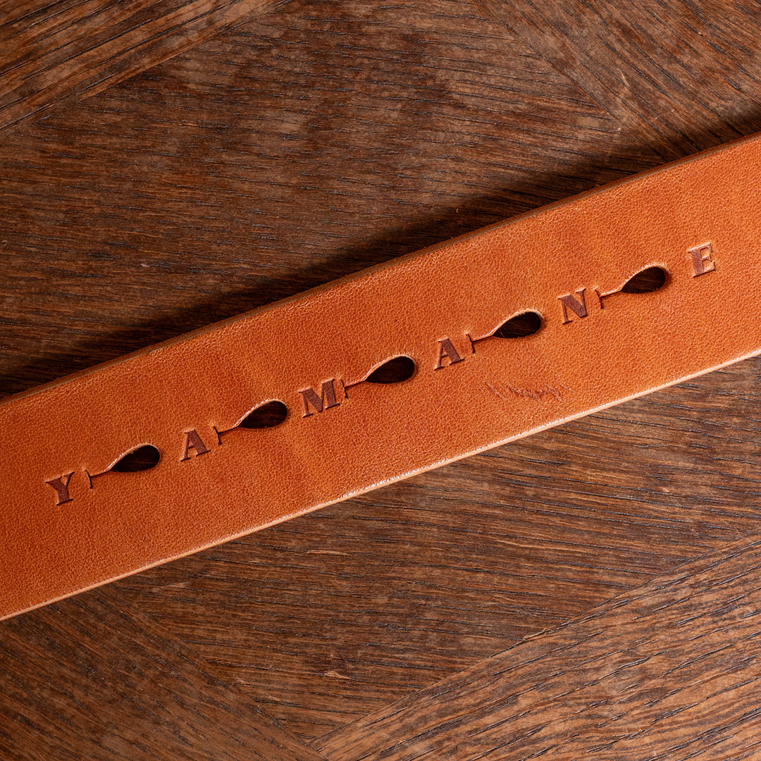 Lot.9905 "Canyon" 40mm Steer Hide Leather Belt (Camel）