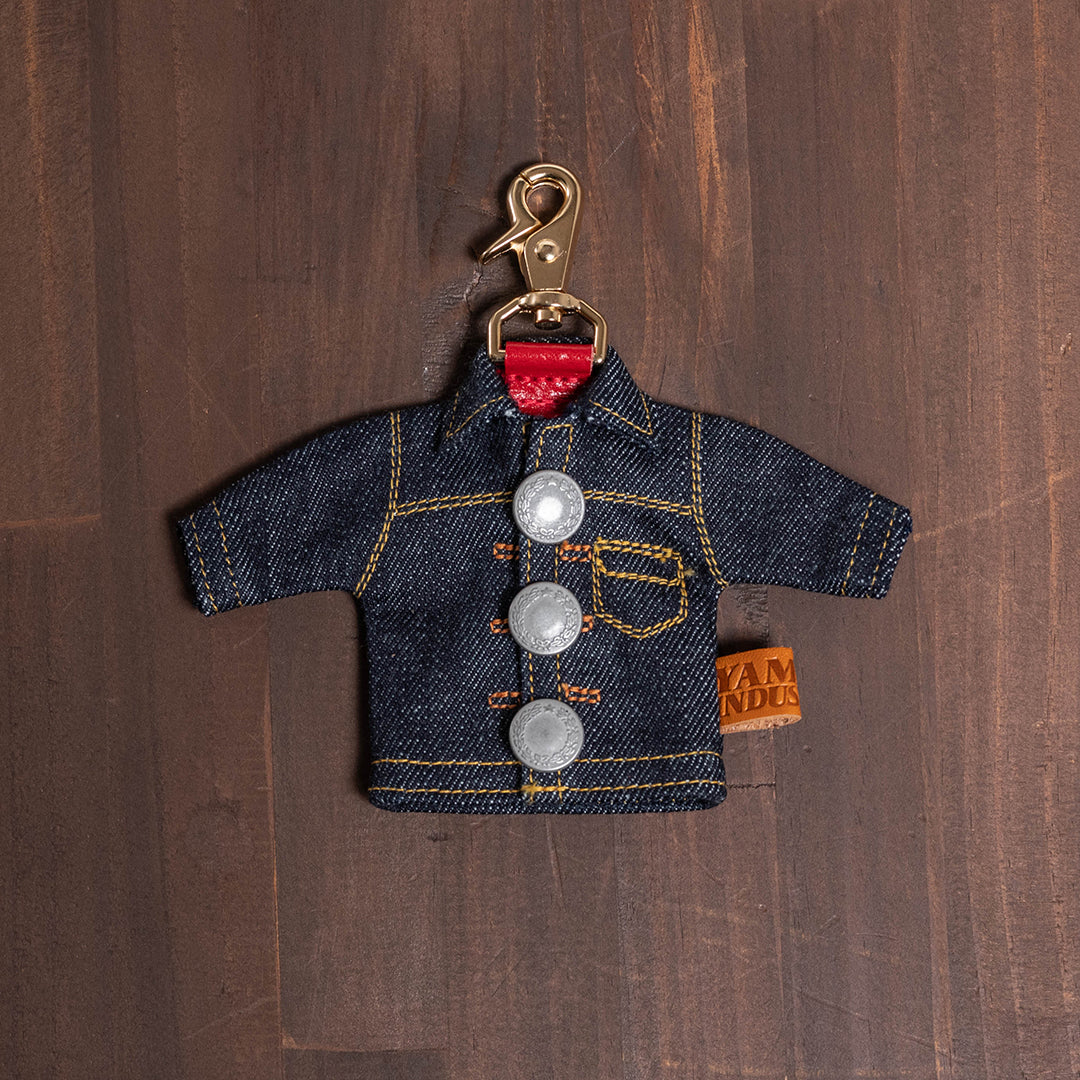 【新色】Denim Jacket-style Key Ring (Red)
