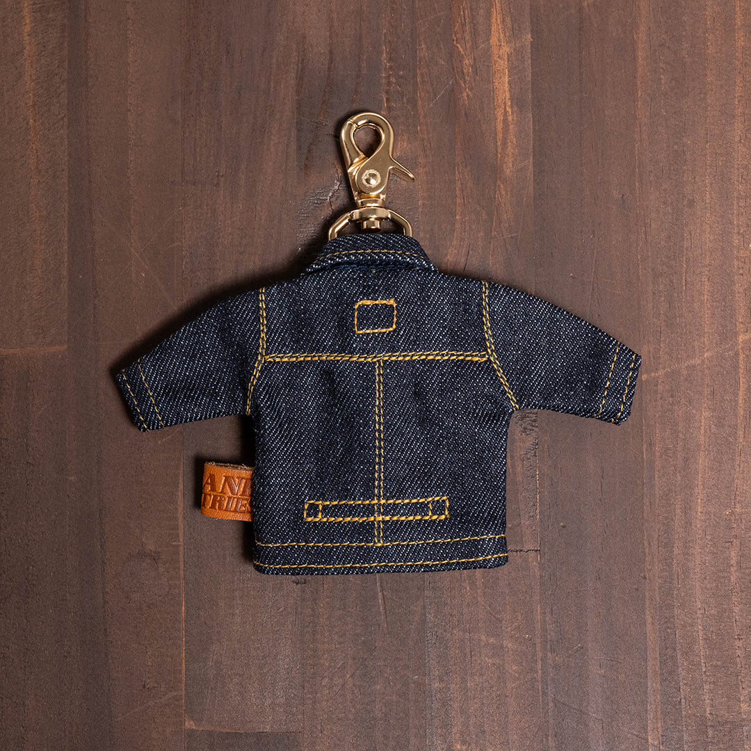 【新色】Denim Jacket-style Key Ring (Red)